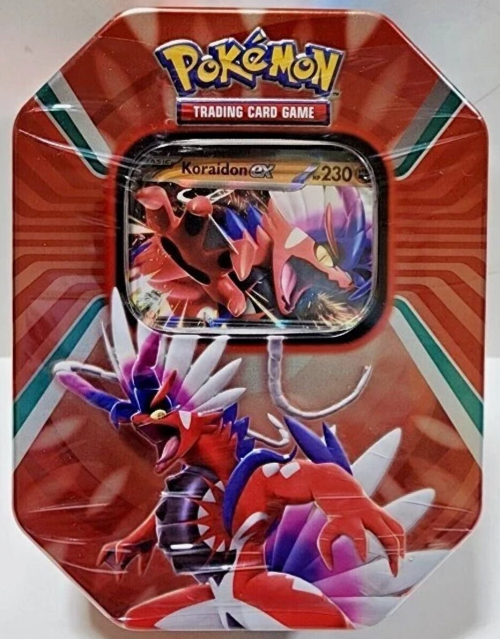Pokemon Paldea Legends Tin x4 Booster Packs + Koraidon EX Promo