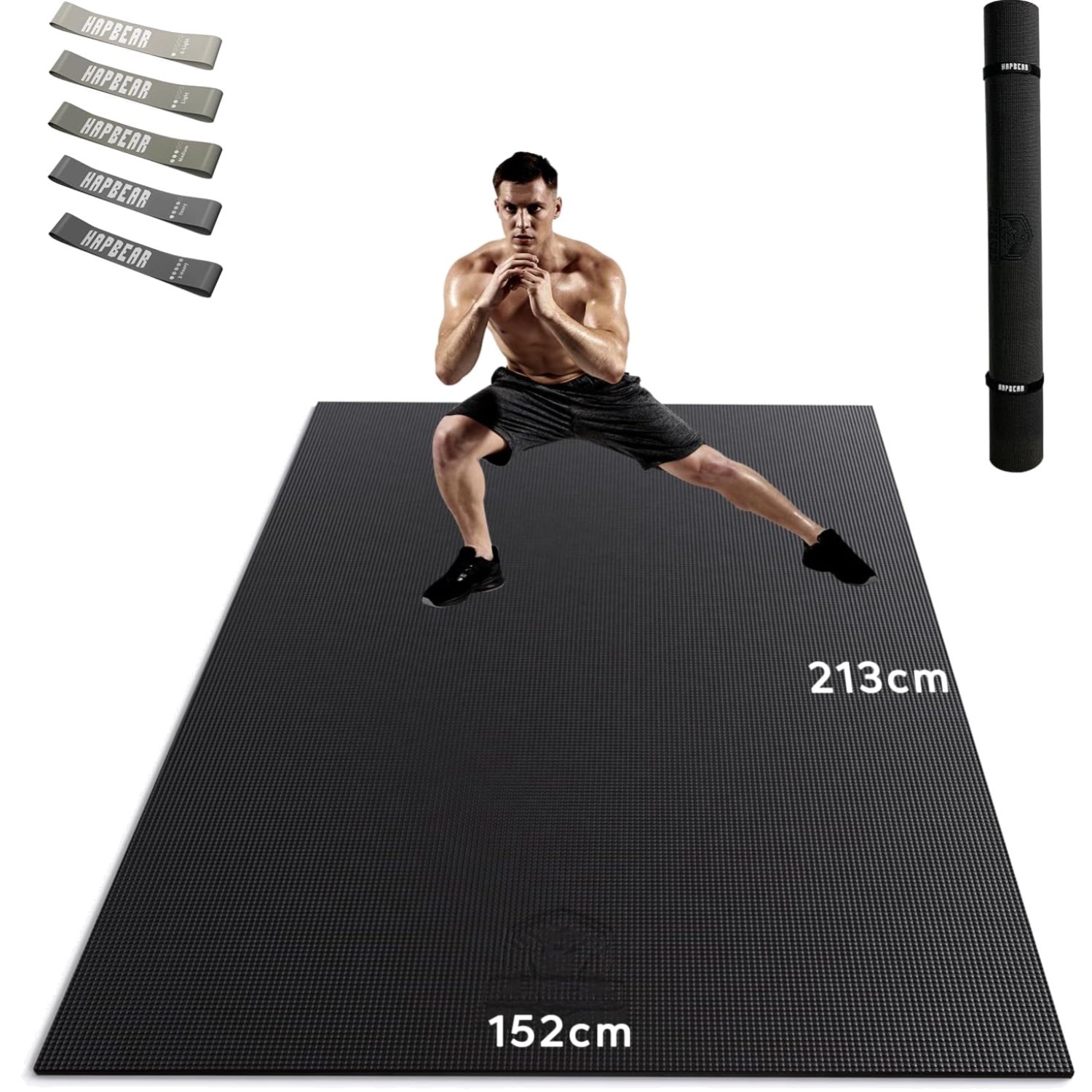 Yogamatte XXL- Extra Groß Breit Sportmatte Fitnessmatte Rutschfest 213cm x 15...