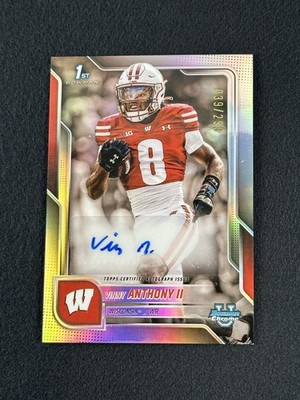2025 Bowman Chrome U VINNY ANTHONY II 1st Refractor Auto /299 #BCA-VA Wisconsin