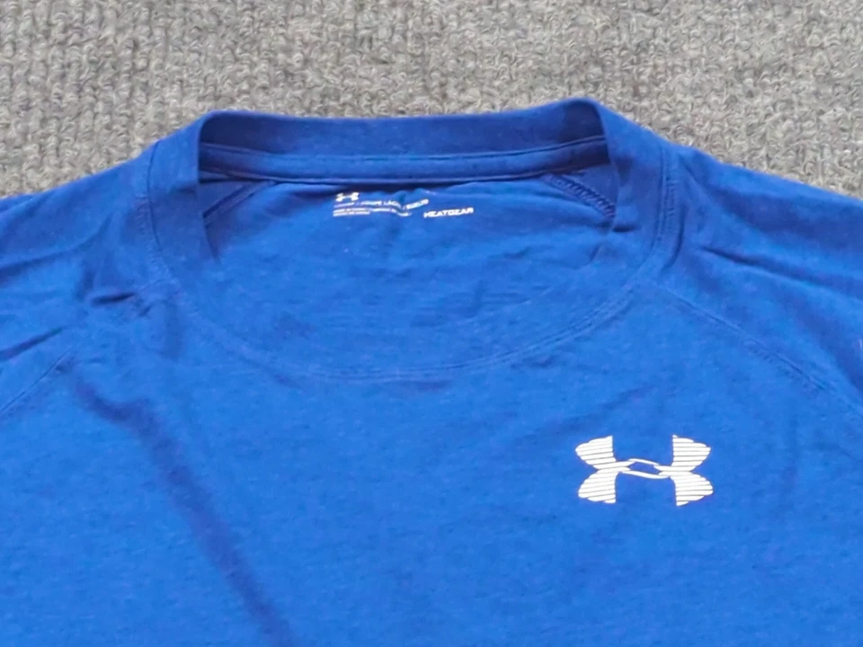 Camisa Under Armour para mujer grande azul holgada manga larga equipo térmico Foto 2 de 4