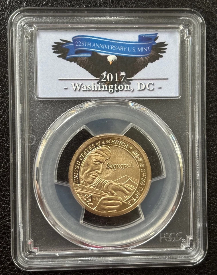 2017-S PCGS SP70 $1 Native American 225th Anniversary Enhanced Unc Set FDOI #831 - Image 2 of 4