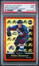 Mikko Rantanen 2015 O-Pee-Chee Platinum Retro Orange Rainbow Rookie /49 PSA 9 RC