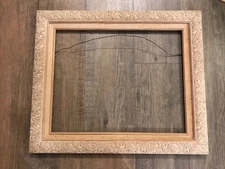 Vintage Ornate Carved Wood Picture Frame Fits 16x20 Made In Mexico