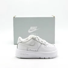 *NEW* TODDLER BABY NIKE AIR FORCE 1 LOW (TD) WHITE / WHITE (IF1674 100) 👍