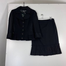 Tuta Dolce & Gabbana gonna misto lana nera IT40 Made in Italy