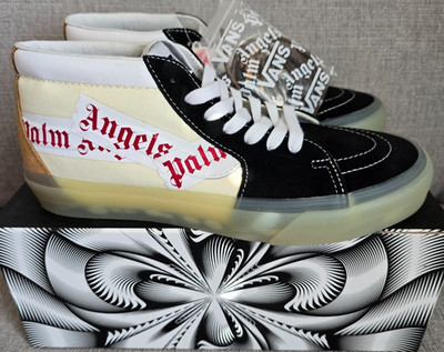 Vans Palm Angels x Sk8-Mid VLT LX 'Black' Ultracush - VN0A7TNH78C - Mens Size 9