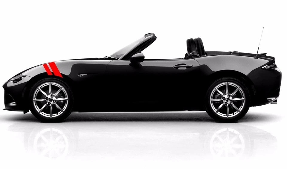 Barra de hash guardabarros de 2" y 3" vinilo Rally Sport RACING RAYAS (Se adapta a Mazda MIATA MX-5) Foto 4 de 4