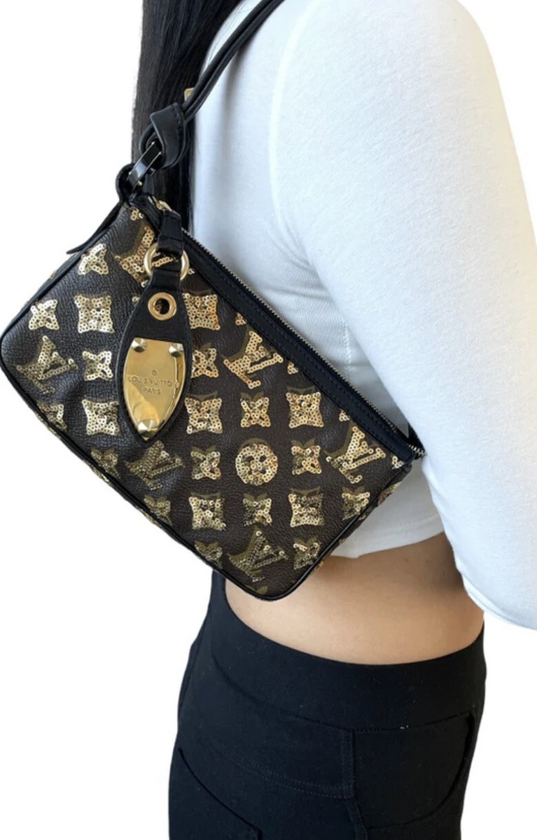 LOUIS VUITTON POCHETTE ACCESSOIRES 'OR'HAND BAG MONOGRAM ECLIPSE M40248 |  eBay UK