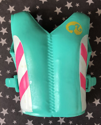 Barbie Doll Life Jacket Vest Teal Blue Pink Accent Trim Water Sport