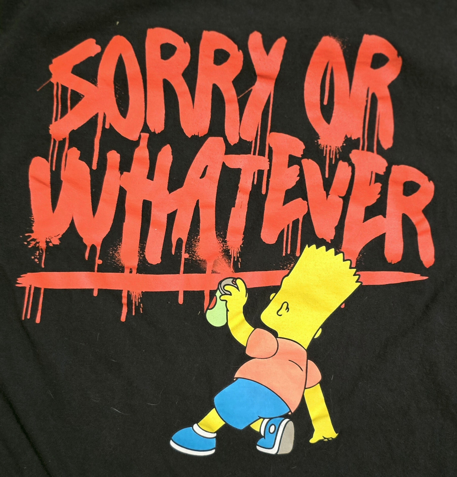 Bart Simpson Sorry Or Whatever Double Sided Tee -… - image 2