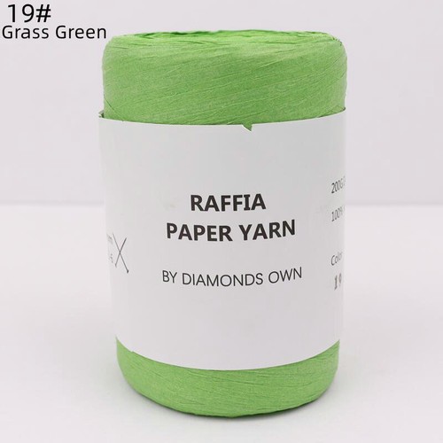 Crochet hat DIY Hand summer Home 240M RAFFIA Natural Fiber paper knitting yarn - Picture 15 of 35