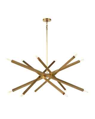 12 Light Spiral Mid Century Brass Sputnik chandelier light Fixture sputnik lamp