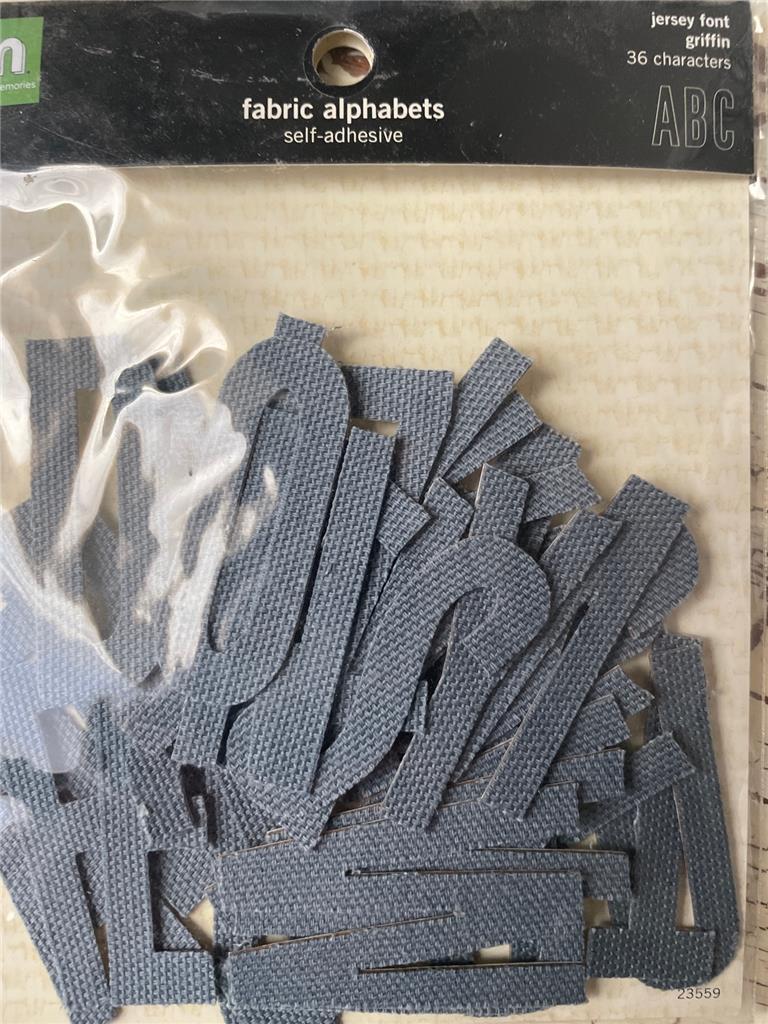 New Making Memories FABRIC ALPHABETS STICKERS 36 JERSEY FONT GRIFFIN free USA sh