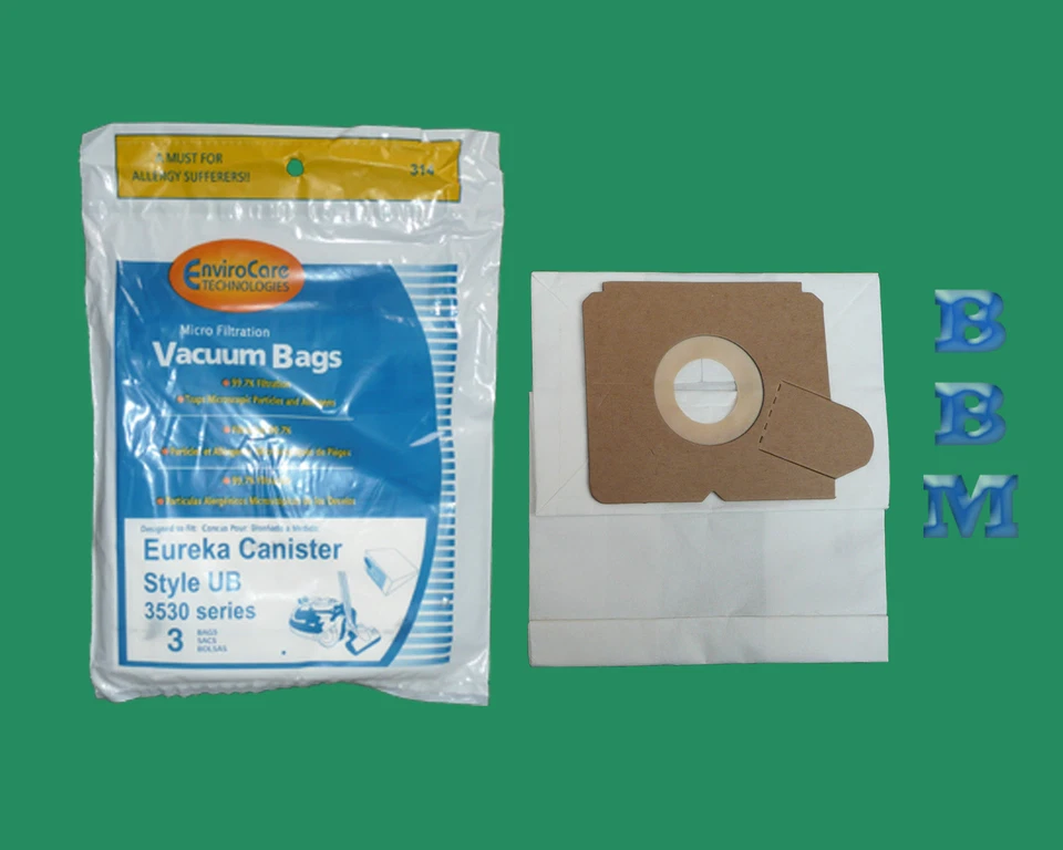 3 Eureka 61240 Type UB Model Ultra Boss Allergy Canister Vacuum Cleaner Bag 3530 - Image 1 of 1
