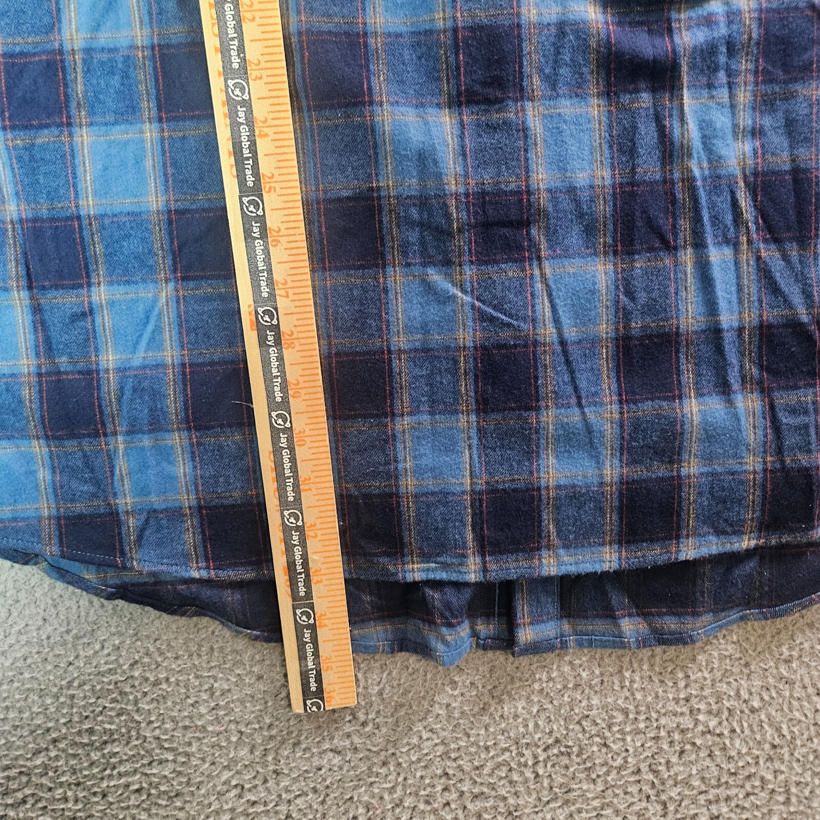 NWT Roundtree & Yorke Portuguese Flannel Shirt Men 3XB Blue Plaid