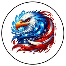 EAGLE HEAD PATRIOTIC ENVELOPE SEALS LABELS STICKERS PARTY FAVORS