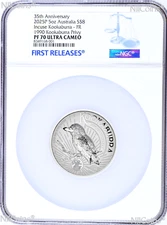 2025 Incuse Proof Observe HIGH RELIEF 5oz Silver Kookaburra $8 Coin NGC PF70 FR