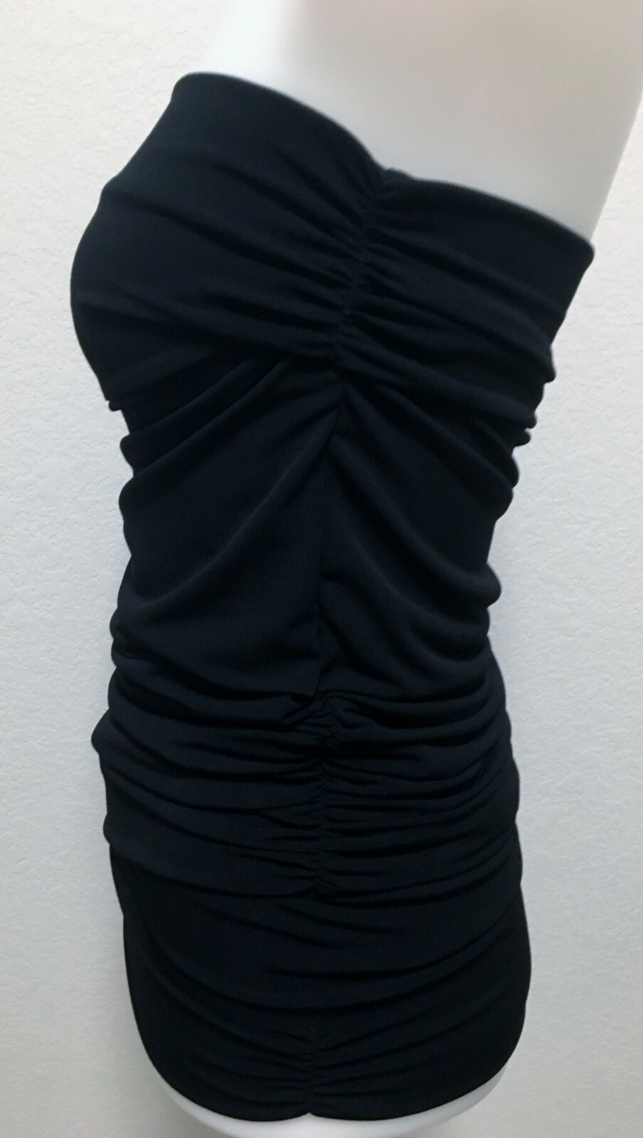 BCBGeneration Strapless Draped Black Top Stretch … - image 4