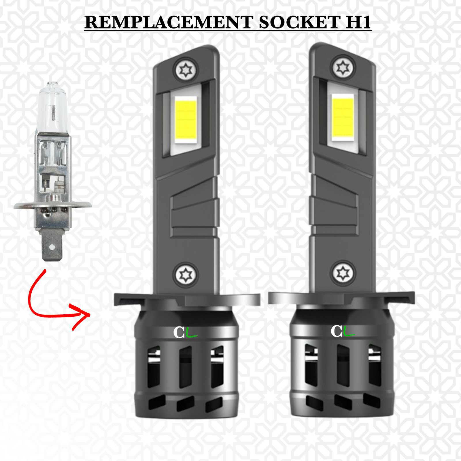 Kit ampoule LED Citroen C3 Pluriel pour corriger l'eclairage jaune faible
