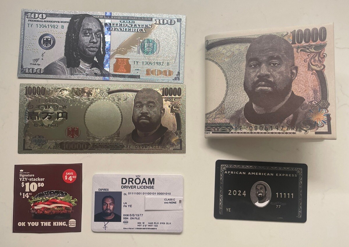 Yeezy Kanye West ¥$ Wallet Bills And Cards Limited Extremely Rare  Collectors | eBay Australia