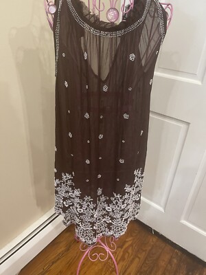 NEW $288 Love Sam Beaded Chiffon Swing Dress Size Small Plum Purple No Slip | eBay NEW $288 Love Sam Beaded Chiffon Swing Dress Size Small Plum Purple No Slip | eBay
