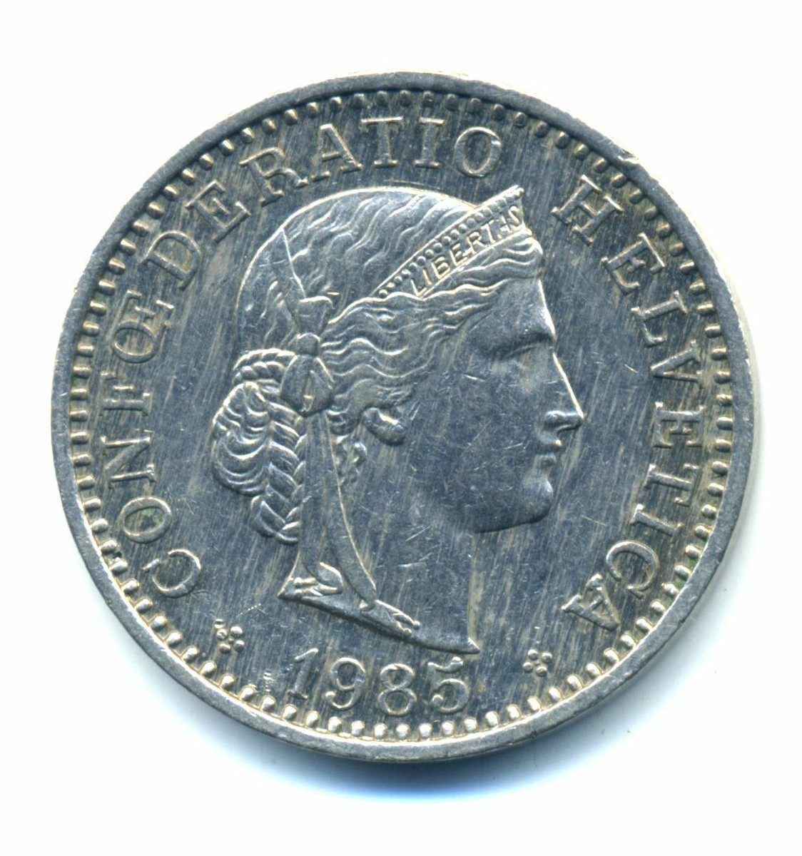 Switzerland 20 rappen 1985 Combined Shipping XF | eBay
