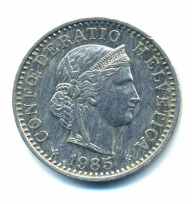 Switzerland 20 rappen 1985 Combined Shipping XF | eBay