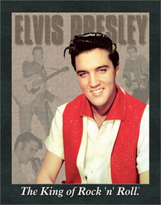 New Elvis Presley The King Of Rock n Roll Decorative Metal Tin Sign Made in USA