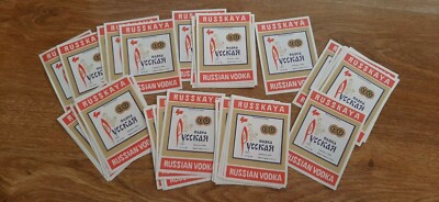 SOVIET VINTAGE LABEL RUSSIAN VODKA(50 pieces).USSR GOST 1980
