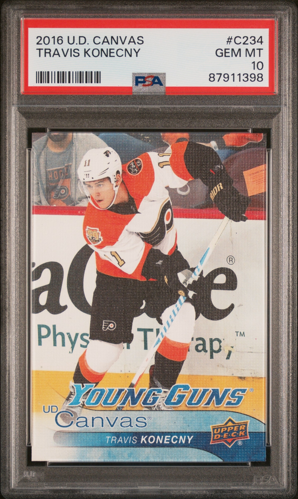 2016 Upper Deck Canvas Travis Konecny #C234 PSA 10 Young Guns Rookie RC