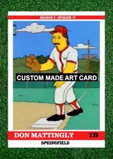 Don Mattingly Baseball Art Card Blank Back