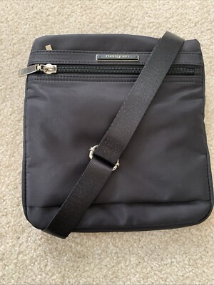 Hedgren Crossbody Bag Black RFID Adjustable Strap 9x8x1 Travel