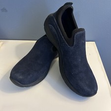 Lands End Navy Blue Suede Slip On Shoes Size Women  s 10B