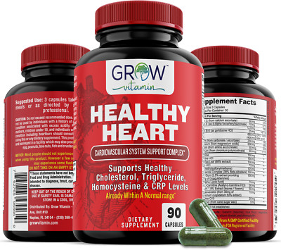 Healthy Heart - Blood Pressure, Cholesterol and Cardiovascular Supplement