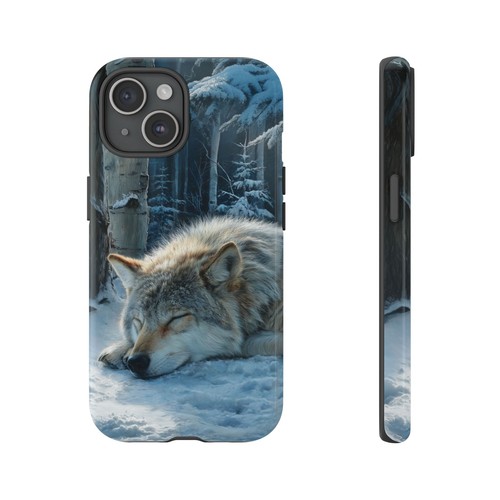 Wolf Sleeping Snowy Forest Phone Case for iPhone, Samsung Galaxy, Pixel - 第 55/240 張圖片