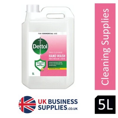Dettol Pro Cleanse Antibacterial Hand Wash Citrus Soap 5 Litre Cleaning Supplies
