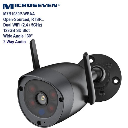 Cámara IP Microseven 2MP Doble Banda 2 WiFi (2.4/5GHz) Audio 2 Vías 128 GB Ranura SD - Imagen 2 de 12