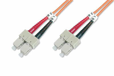 1m LWL Multimode Duplex Jumper Kabel SC-SC 50/125µ OM2 LSZH mit Meßprotokoll