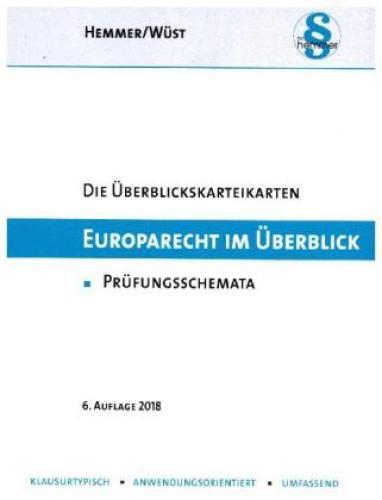 Thumbnail - Europarecht Überblick Die Überblickskarteikarten. Prüfungsschemata