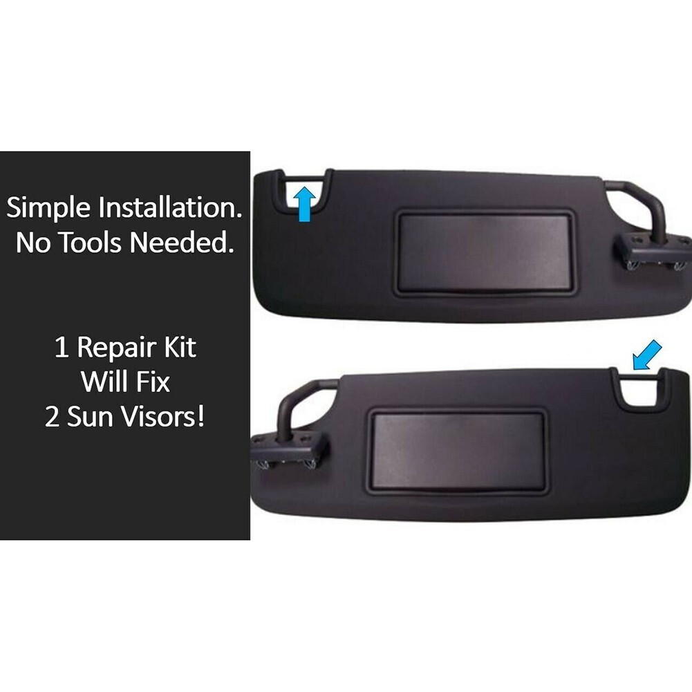 Black sun visor repair kit for a perfect fit on For Jeep Wrangler JK