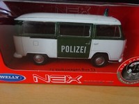 Vw Bus T2 Polizei 1/34 Ca.11Cm Oldtimer Modelauto