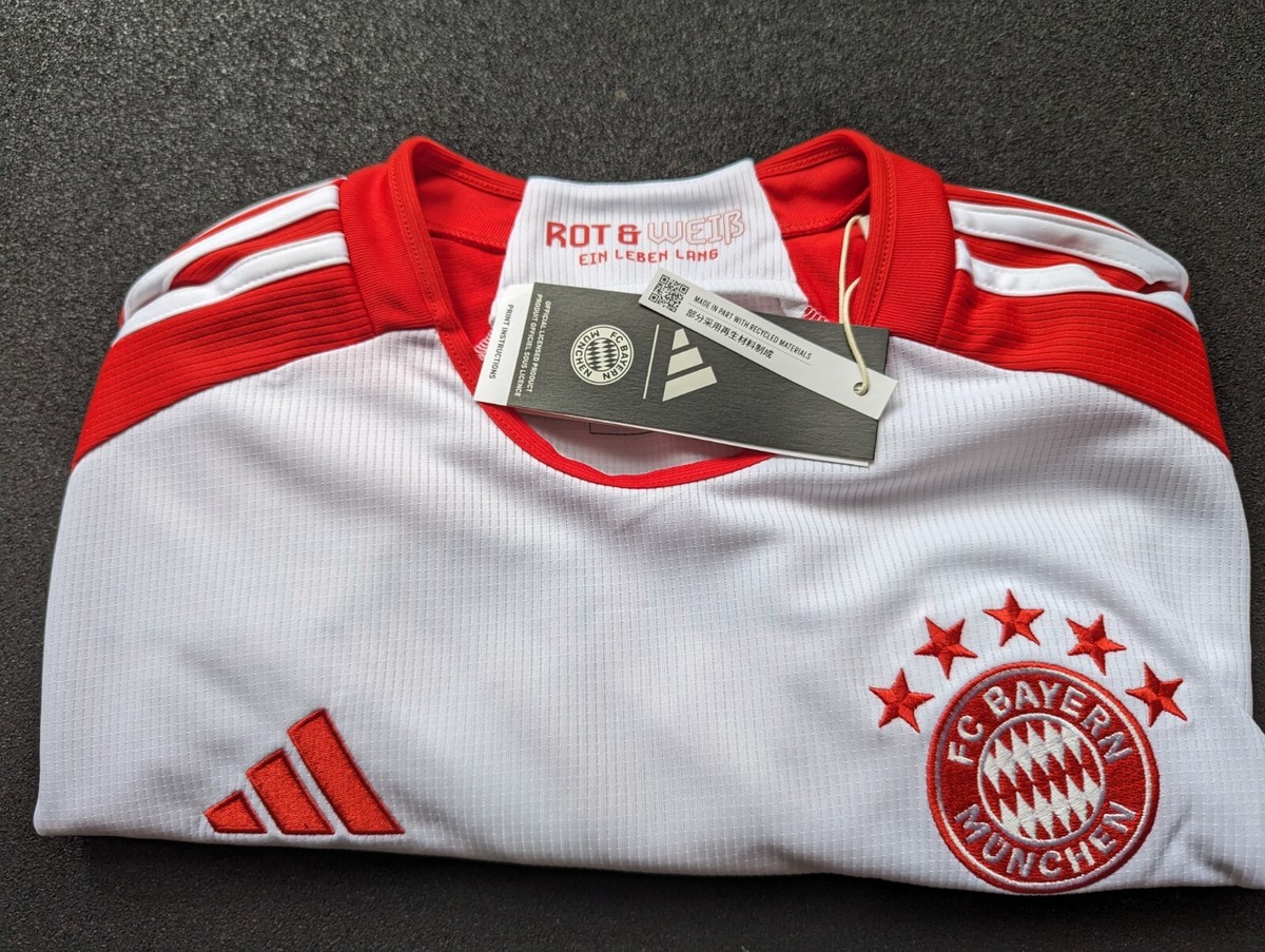 Size XL - adidas FC Bayern 23/24 Home Jersey - White IJ7442