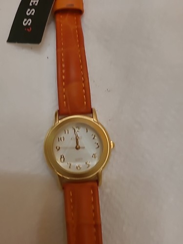 Guess Matt Goldfarben, Lederarmband Damenuhr Neu + Etikett - Bild 2 von 9