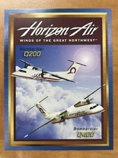 HORIZON AIR ALASKA AIRLINES BOMBARDIER DASH-8 Q200 Q400 COLLECTOR CARD NEW RARE