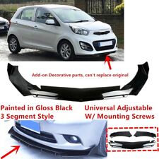 Add-on Universal For 2011-2014 Kia Picanto II TA Black Front Bumper Lip Splitter