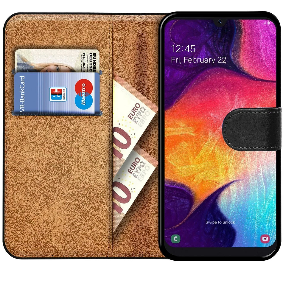 Schutz Hülle Für Samsung Galaxy A50 Handy Klapp Tasche Flip Case Schutzhülle - Bild 4 von 4