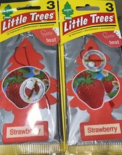 Little Trees Strawberry Car Home Office Hanging Air Freshener 2 -3 Packs