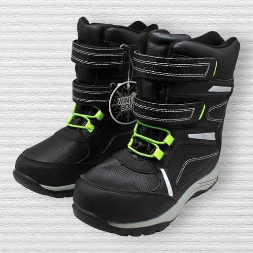Totes Seth Black Neon Thinsulate Warm Youth Winter Boots (Size 4) - 第 4/8 張圖片