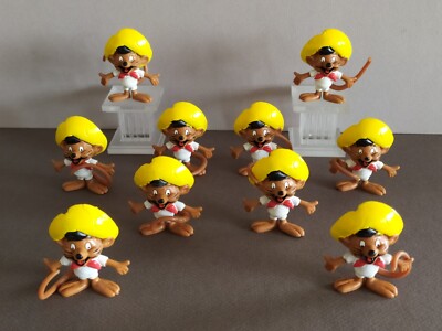 SCHLEICH PVC 10er Set SPEEDY GONZALES MIT SCHWANZ 1982 WB Sehr RAR