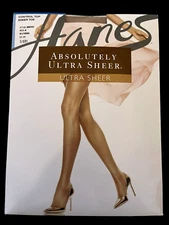 Hanes Size A Absolutely Ultra Sheer Control Top Sheer Toe Pantyhose Natural NIP